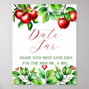 Poster Red Apple Date Night Ideas. Date Jar Jar jeu nupti