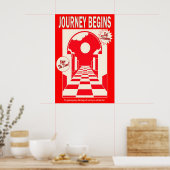 Poster Red Archway Art Print Journey Begins (Cuisine)