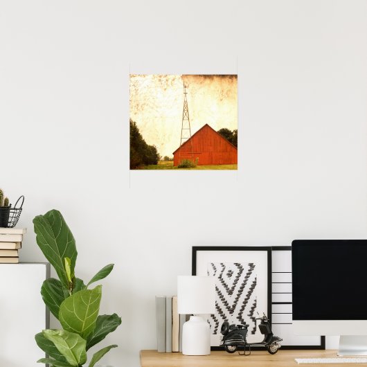 Poster Red Barn Art 2 (Bureau à domicile)