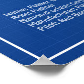 Poster Red Baron Fokker Dr.1 - Plan d'avion AD (Coin)