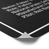 Poster Red Baron Fokker Dr.1 - Plan directeur de l'avion  (Coin)