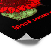 Poster Red Blood Cancer Awareness Sunflower Gift Warrior  (Coin)
