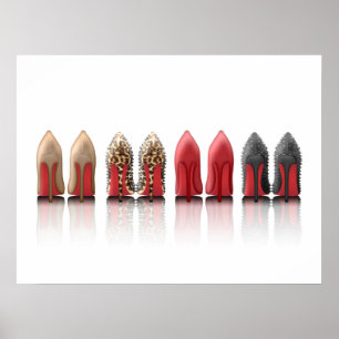 Poster Red Bottoms Stilettos chaussures talons collection