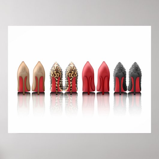 Poster Red Bottoms Stilettos chaussures talons collection (Devant)