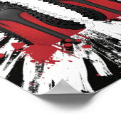 Poster Red Bottoms Stilettos shoes heels spatters & drips (Coin)