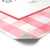 Poster Red Bow Soda Bottle Baby Shower Welcome Sign (Coin)