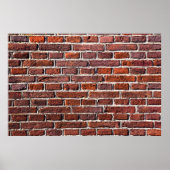 Poster Red brick wall stone bricks masonry (Devant)