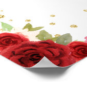 Poster Red Brown cheveux fille fête d'anniversaire Bienve (Coin)