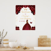 Poster Red Brown Hair Princess Bienvenue (Cuisine)