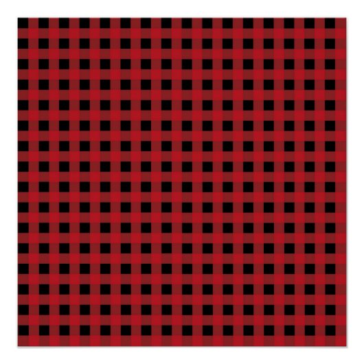 Poster Red Buffalo Plaid Holiday (Devant)