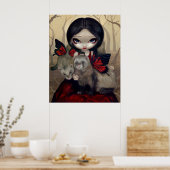 Poster Red Butterfly Ferrets fée gothique Art Imprimer (Cuisine)