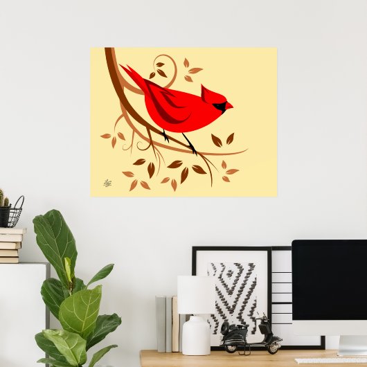 Poster Red Cardinal (Bureau à domicile)