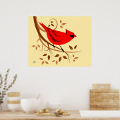 Poster Red Cardinal (Cuisine)