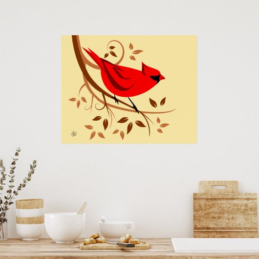 Poster Red Cardinal (Cuisine)