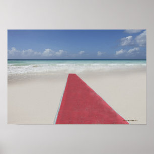 Poster Red carpet on a beach