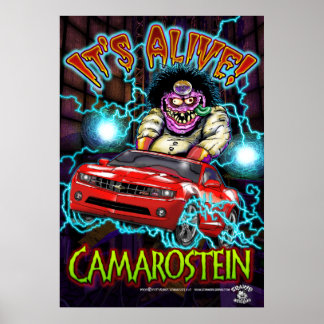 Poster Red Chevy Camaro RS