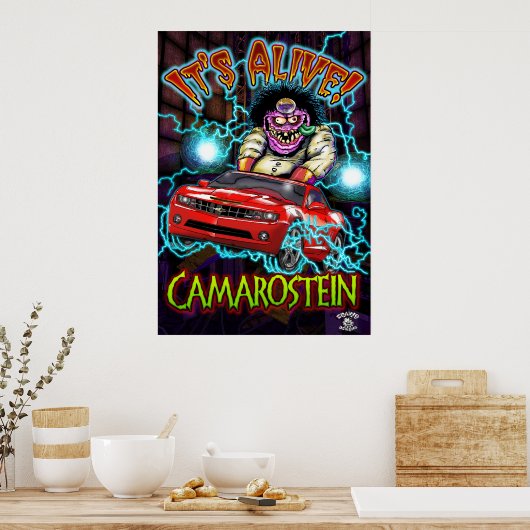 Poster Red Chevy Camaro SS (Cuisine)