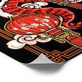 Poster Red Chinese New Year Of The Dragon 2024 Lanterns C (Coin)