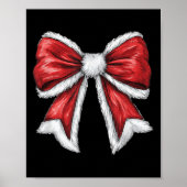 Poster Red Christmas Coquette Bow Père Noël (Devant)