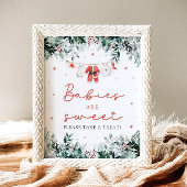 Poster Red Christmas Père Noël Babies Are Sweet Take a Tr