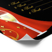 Poster Red Cocktail Menu Canvas Imprimer (Coin)