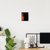 Poster Red Cocktail Menu Canvas Imprimer (Bureau à domicile)