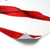 Poster Red Coquette Bows Christmas Winter Bridal Welcome (Coin)