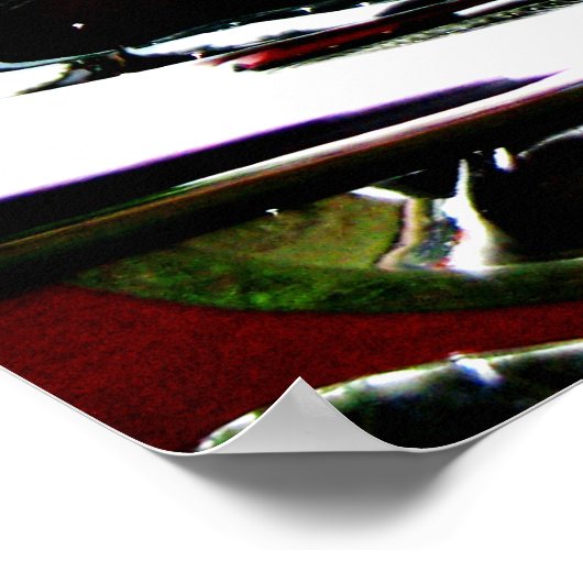 Poster Red Corvette Headlights (Coin)