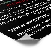 Poster Red Crimson Rose, Floristry Publicité (Coin)