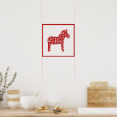 Poster Red Dala Horse (Cuisine)
