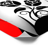 Poster Red day of the Dead Sugar Skull (Coin)