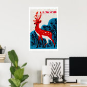 Poster Red Deer Shanghai 1960s-70s Matchbox Label (Bureau à domicile)
