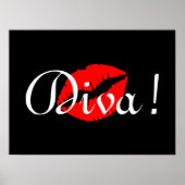 Poster Red Diva Kiss (Devant)