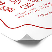 Poster Red Doodle Cards and Gifts Display (Coin)