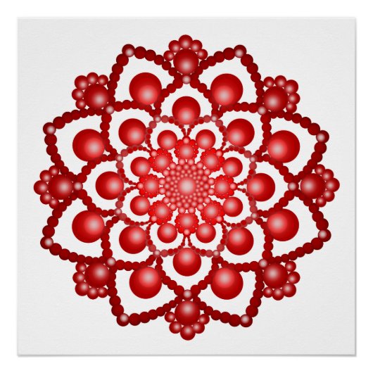 Poster Red Dot Mandala (Devant)