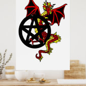 Poster Red Dragon and Pentacle (Cuisine)