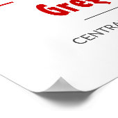 Poster Red Edgy Abstrait Brushstroke Photo Graduation (Coin)