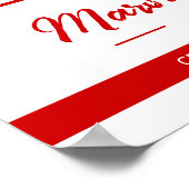 Poster Red Edgy Abstrait Torn Photo Graduation (Coin)