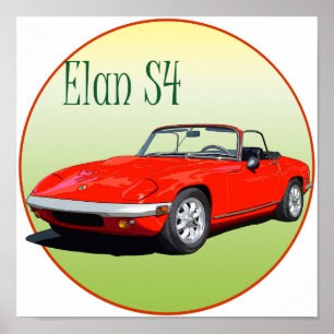 Poster Red Elan S4