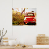 Poster Red Fiat 500, Cinquecento, en Italie (Cuisine)