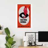 Poster Red Flame and Matchstick Matchbox Art Print (Bureau à domicile)
