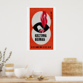 Poster Red Flame and Matchstick Matchbox Art Print (Cuisine)
