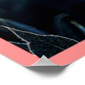 Poster Red Flower Dark Night Solitude Art (Coin)