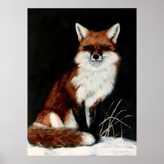 Poster RED FOX peinture par DiDi (Devant)