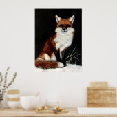 Poster RED FOX peinture par DiDi (Cuisine)