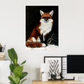 Poster RED FOX peinture par DiDi (Bureau à domicile)