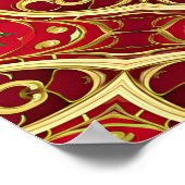 Poster Red Gold Christmas Holiday (Coin)