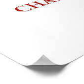 Poster Red Gold Engagement Party Personnalisé 20x30 (Coin)