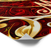 Poster Red Gold Green Christmas Holiday (Coin)