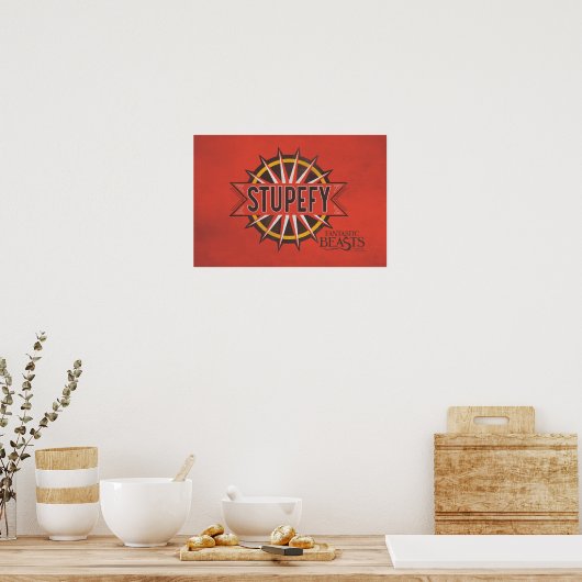 Poster Red & Gold Stupefy Spell Graphic (Cuisine)